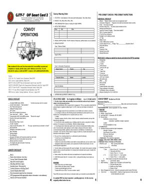 logistics convoy operations smart card|army convoy commander smart card.